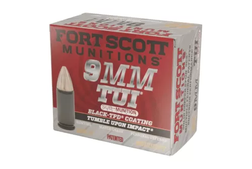 Fort Scott Tumble Upon Impact TPB-9 Sub-Munition Subsonic, 9mm, SCS, 125 Grain, 20 Rounds
