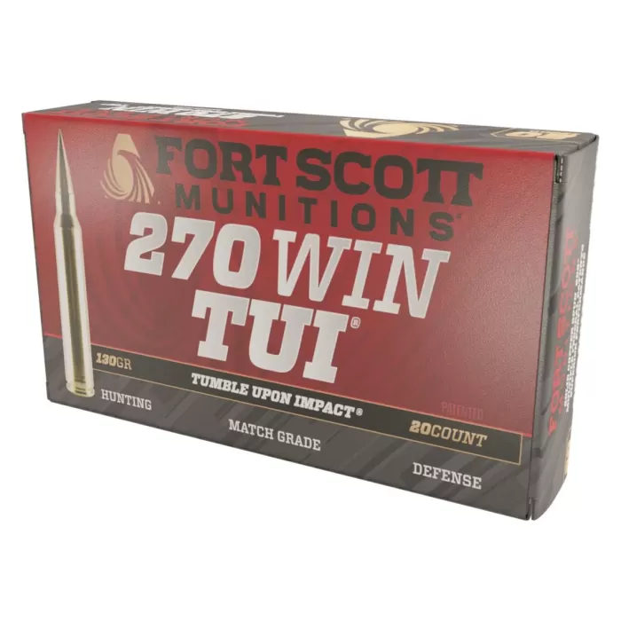 Fort Scott Munitions 270 WIN 130 gr SCS Tumble Upon Impact (TUI) 20rd Box Fort Scott Munitions 270 WIN 130 gr SCS Tumble Upon Impact (TUI) 20rd Box