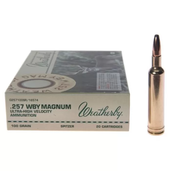 Weatherby Select Plus 100 gr Spire Point .257 Mag Rifle Ammo, 20/box - H257100SP