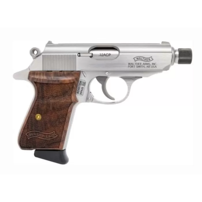 Walther PPK/S Threaded Barrel .32 ACP Stainless Pistol