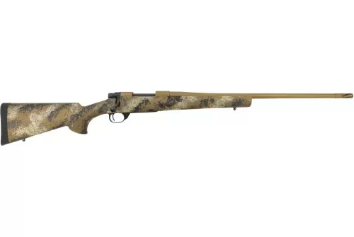 Howa HMFN350LSE 1500 Fence Line 350 Legend 5+1 16.25" Flat Dark Earth Cerakote Threaded Barrel, Flat Dark Earth Cerakote Aluminum Drilled & Tapped Receiver, Scorched Earth Camo Fixed Synthetic Stock