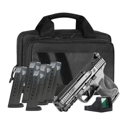 S&W M&P9 M2.0 9mm 4.22in Handgun Bundle with 6x 17rd Magazines, RFX11 Green Dot Optic and Savior Bag (14720)