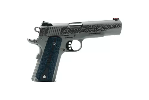 Colt 1911 Government Scroll Engraved Slide .45 ACP Stainless Steel Pistol
