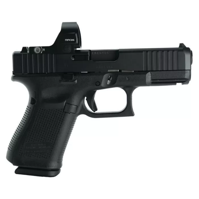Glock 19 V Compact 9mm Black Pistol with Viridian RFX35 Green Dot