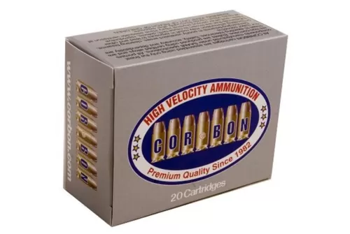 CorBon Self Defense, 38 Super, 125 Grain, Jacketed Hollow Point, +P, 20 Round Box 38X12520