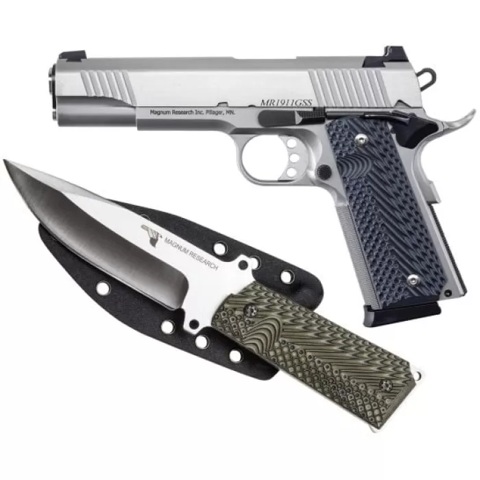Magnum Research Desert Eagle 1911G 9mm 5" 8rds Pistol, Stainless - Enhanced Performance - DE1911G9SSK