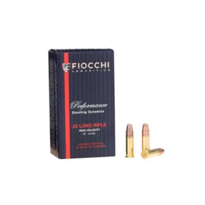 Fiocchi Shooting Dynamics 22LR 38gr, Copper-Plated Hollow Point, 50rd Box
