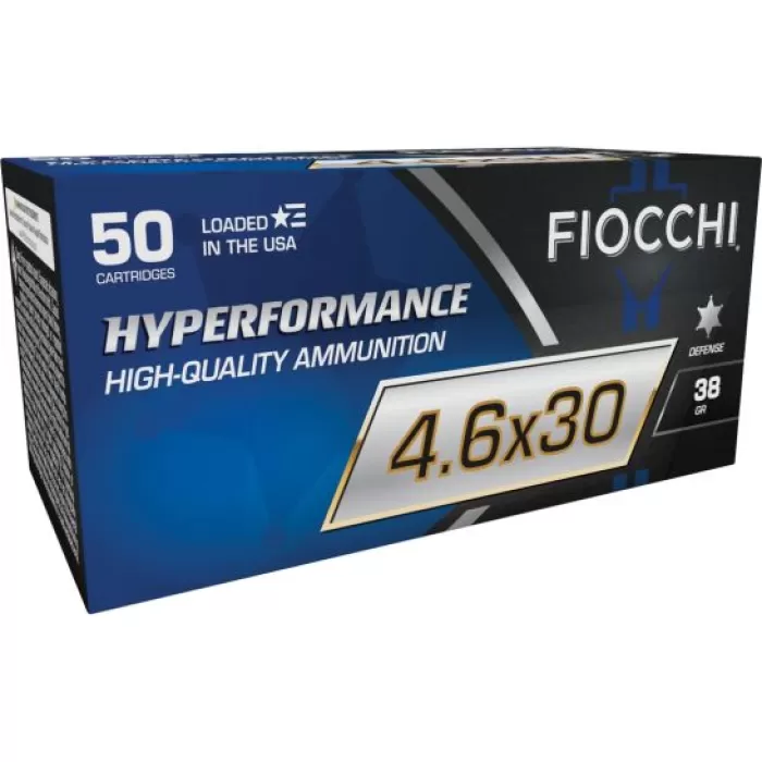 Fiocchi Hyperformance Defense 4.6x30mm HK 38 gr THP 50rds Rifle Ammo for Tactical Use - 46EXD