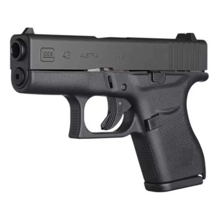 Glock 43 9mm Pistol with Night Sights, Black - PN4350701 Glock 43 9mm Pistol with Night Sights, Black - PN4350701