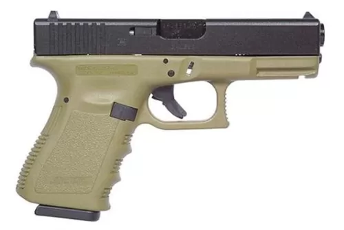 Glock 19 9mm, Fixed Sights, Olive Drab, 15rd Mags