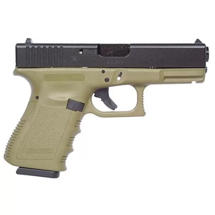 Glock 19 9mm, Fixed Sights, Olive Drab, 15rd Mags Glock 19 9mm, Fixed Sights, Olive Drab, 15rd Mags