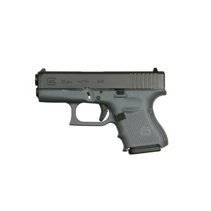 Glock G26 G4 9mm 3.4" Barrel Full Gray Cerakote Finish 10rd Mag Glock G26 G4 9mm 3.4" Barrel Full Gray Cerakote Finish 10rd Mag