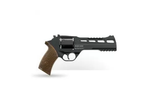 Chiappa Firearms Rhino 60DS 357 Mag 6rd 6" Blued Cylinder Black Steel Barrel Black Anodized Aluminum Frame Walnut Grip