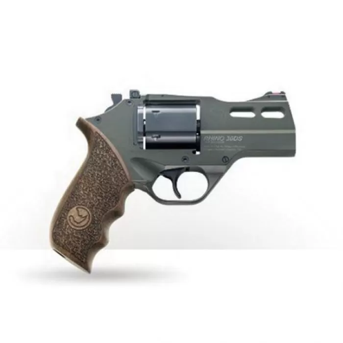 Chiappa Firearms 340285 Rhino 30DS 357 Mag 6rd 3" Blued Cylinder OD Green Steel Barrel OD Green Cerakote Aluminum Frame Walnut Grip Chiappa Firearms 340285 Rhino 30DS 357 Mag 6rd 3" Blued Cylinder OD Green Steel Barrel OD Green Cerakote Aluminum Frame Walnut Grip