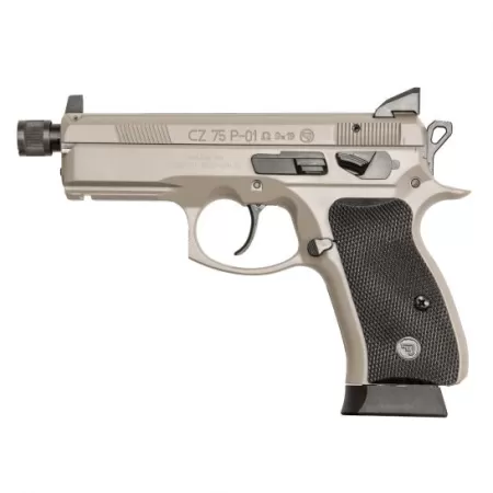CZ-USA CZ P-01 Urban Grey Suppressor-Ready (Omega) 9mm Pistol, Anodized Gray - 91299