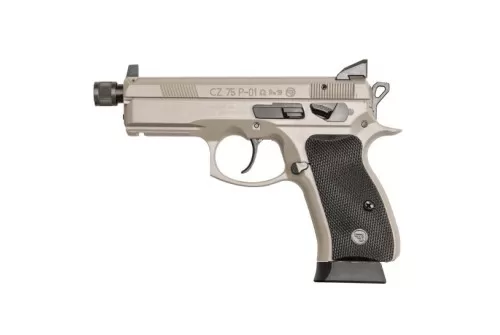 CZ-USA CZ P-01 Urban Grey Suppressor-Ready (Omega) 9mm Pistol, Anodized Gray - 91299