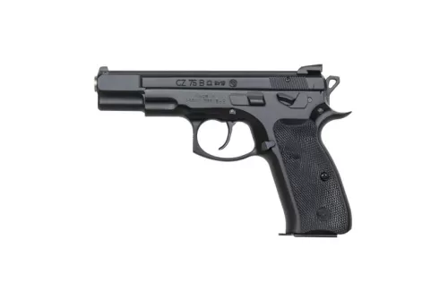 CZ 75 B Omega Convertible 9mm, 4.6" Barrel, Overall Black with Inside Railed Steel Slide, Polymer Grip, 10rd