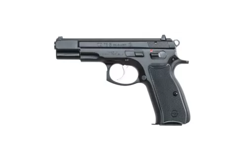 CZ-USA 75 B 9mm 10rd Blk Handgun w/Polycoat Steel Fixed Sights Manual Safety Blk Plastic Grips CA-Compliant 01102