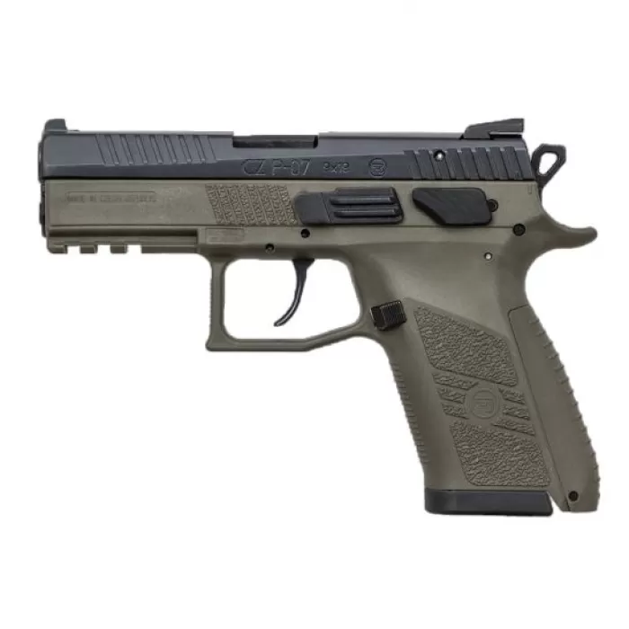 CZ-USA CZ P-07 (Low Capacity) 9mm Pistol, OD Green - 01077