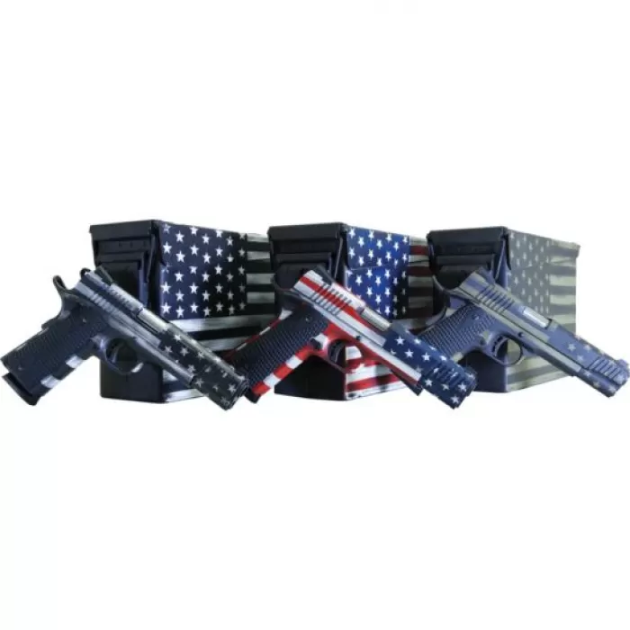 Legacy Sports Citadel M1911 .45 ACP Pistol, American Flag Battleworn Green - CITC45FUSBAC