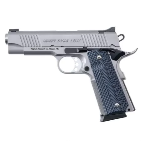 Magnum Research Desert Eagle 1911 C .45 ACP Pistol, Matte Stainless Steel - DE1911CSS