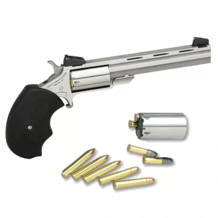 North American Arms Mini-Master Target Small .22 Mag/.22lr Revolver, SS - MMTC