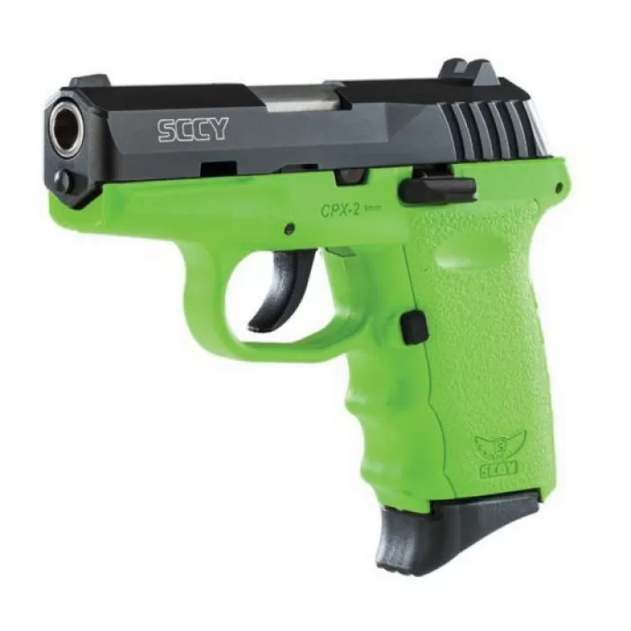 SCCY CPX-2 9mm Pistol, Lime Green - CPX2CBLG SCCY CPX-2 9mm Pistol, Lime Green - CPX2CBLG