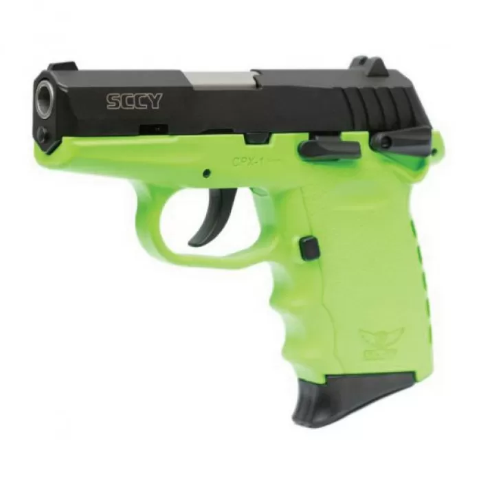 SCCY CPX-1 9mm Pistol, Lime Green - CPX1CBLG SCCY CPX-1 9mm Pistol, Lime Green - CPX1CBLG