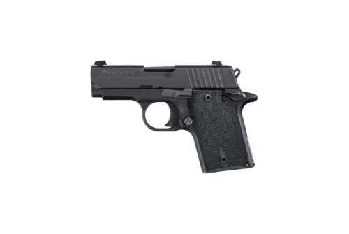 Sig Sauer P938 Nitron Micro-Compact 9mm Pistol, Hardcoat Anodized Black - 9389BAMBI