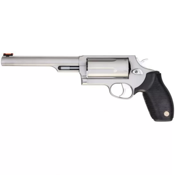 Taurus, Judge Magnum, 410 Gauge/45LC, 6.5" Barrel, Steel Frame, Stainless Finish, 5Rd Taurus, Judge Magnum, 410 Gauge/45LC, 6.5" Barrel, Steel Frame, Stainless Finish, 5Rd