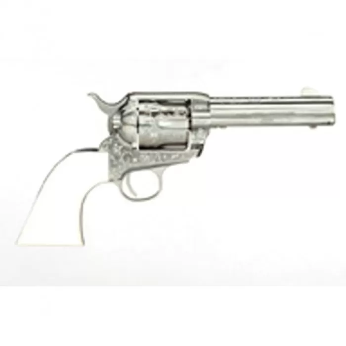 Taylors & Company Outlaw Legacy .357 Mag Revolver, Nickel Engraved - OG1403 Taylors & Company Outlaw Legacy .357 Mag Revolver, Nickel Engraved - OG1403