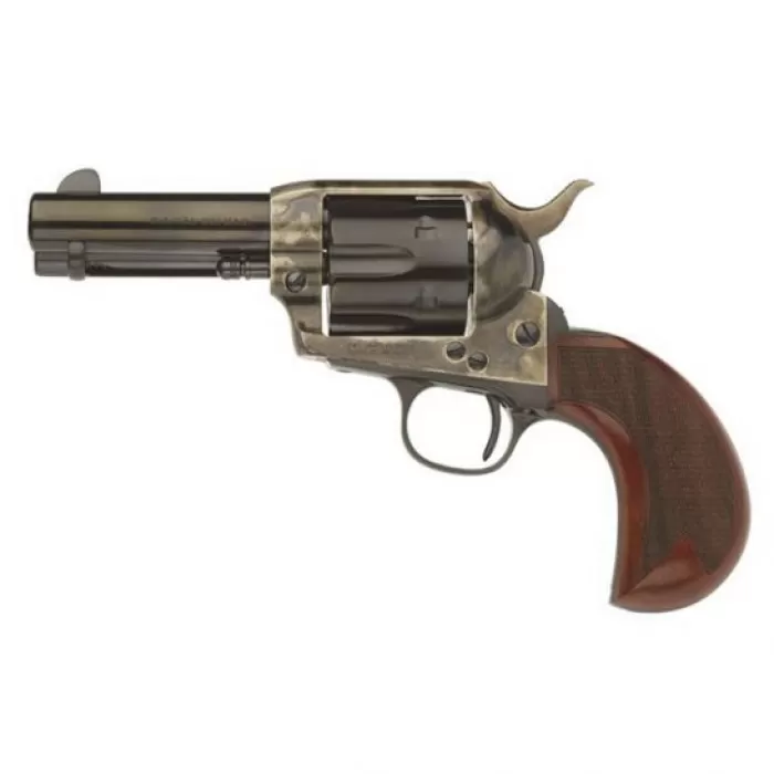 Taylors & Company 1873 Birdshead Cattleman Checkered 3.5" .45 LC Revolver, Case Hardened - 555133