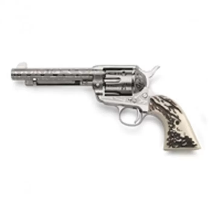 Taylors & Company 1873 Cattle Brand Engraved .45 LC Revolver, Nickel Plated - OG1408