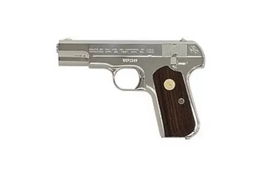 Colt Hammerless 1903 General Officer's (Re-Issue) .32 ACP Pistol, Bright Nickel - 1903N