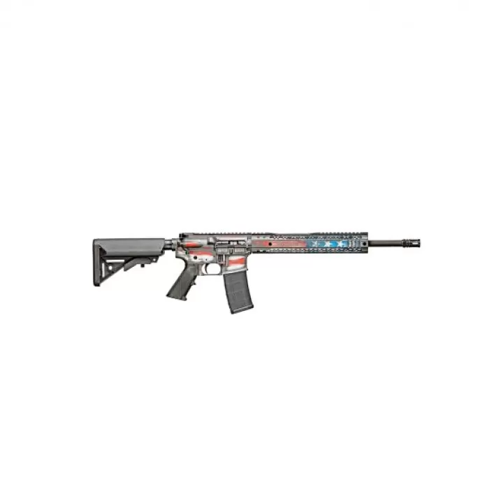 Black Rain Ordnance Patriot .223 Rem/5.56 Semi-Automatic AR-15 Rifle, American Flag Cerakote - BRO-PATRIOT-AMERICA