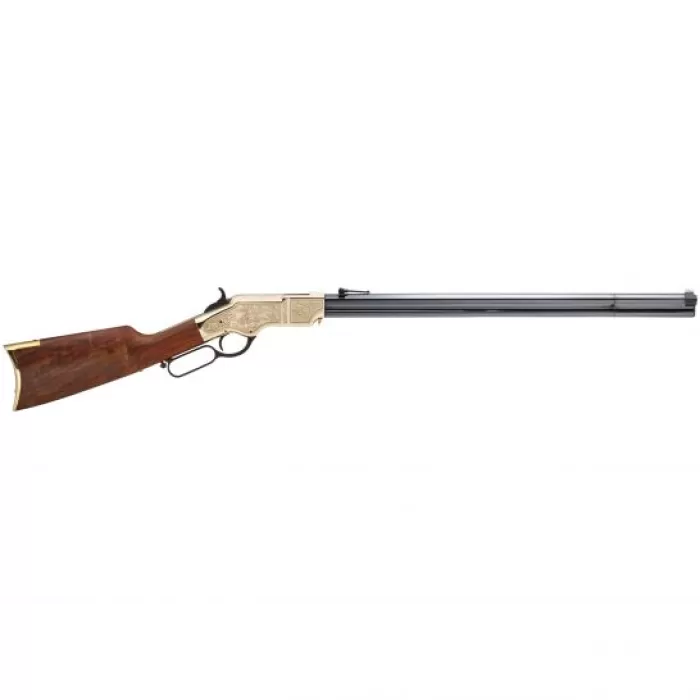 Henry Original Henry Deluxe Engraved 3rd Edition .44-40 Win Toggle Link Lever Action Rifle, Polished Brass - H011D3 Henry Original Henry Deluxe Engraved 3rd Edition .44-40 Win Toggle Link Lever Action Rifle, Polished Brass - H011D3