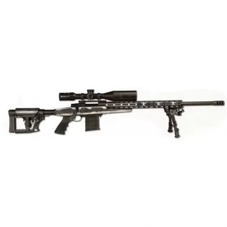 Howa M1500 6.5 Crd Bolt Action Rifle w/ 4-16x50mm Long Range Scope, American Flag Grayscale Cerakote - HCRA72597USG