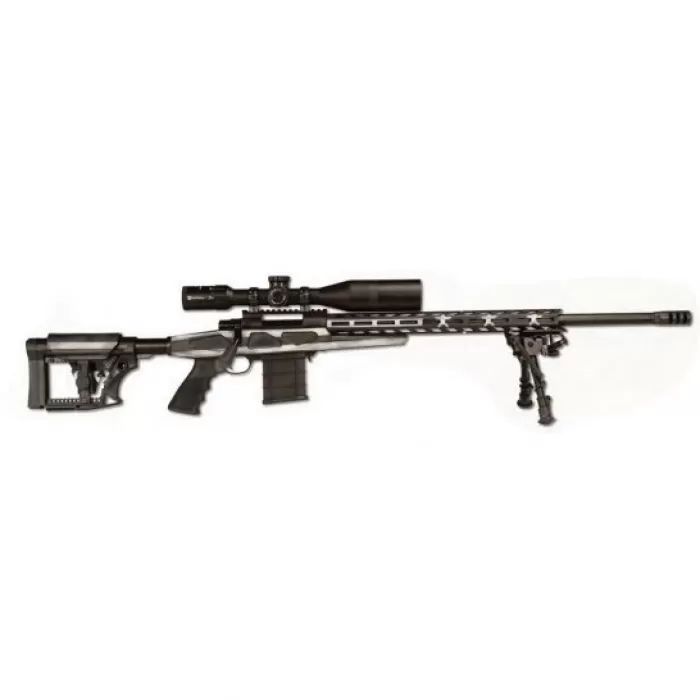 Howa M1500 6.5 Crd Bolt Action Rifle w/ 4-16x50mm Long Range Scope, American Flag Grayscale Cerakote - HCRA72507USG