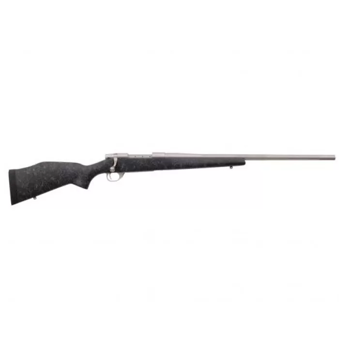 Weatherby Vcc270nr4o Vanguard Accuguard 270 Win 5+1 24" Black W/Gray Webbing Fixed Monte Carlo W/Aluminum Bedding Stock Matte Stainless Right Hand