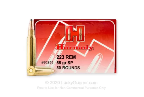 Hornady Custom .223rem, 55gr SP, 500rd Case
