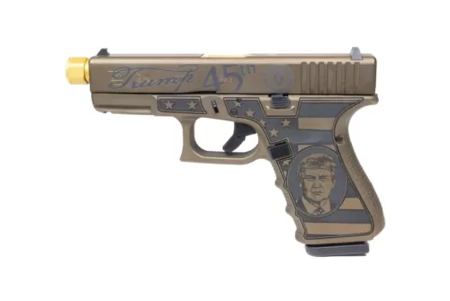 Glock 19 Gen4 9mm Donald Trump Keep America Great Edition Pistol with Threaded Barrel