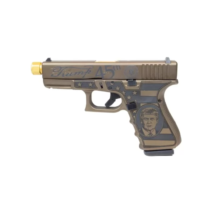 Glock 19 Gen4 9mm Donald Trump Keep America Great Edition Pistol with Threaded Barrel