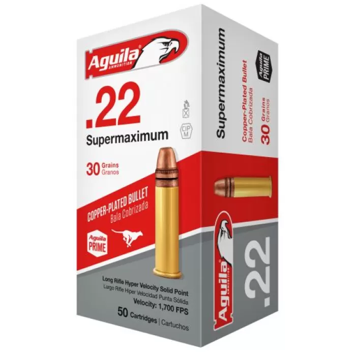 Aguila Special .22 LR Supermaximum 30 gr Solid Point  Ammo, 50/box - 1B222298