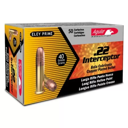 Aguila Special .22 LR Interceptor HP 40 gr Hollow Point Ammo, 50/box - 1B222321