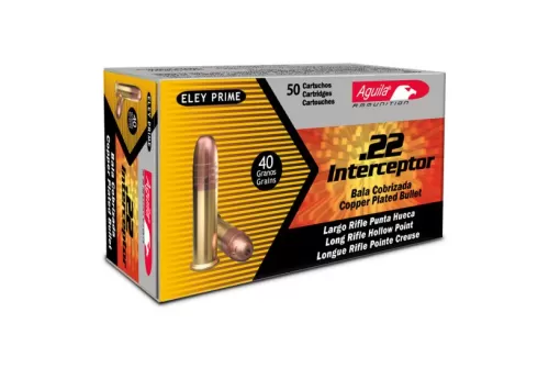 Aguila Special .22 LR Interceptor HP 40 gr Hollow Point Ammo, 50/box - 1B222321