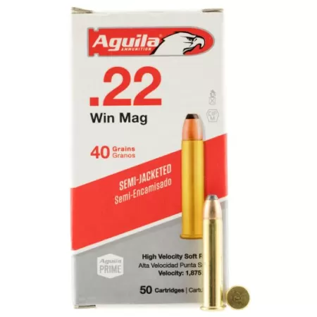 Aguila Special .22 WMR 40 gr Semi-Jacketed Soft Point Ammo, 50/box - 1B222401