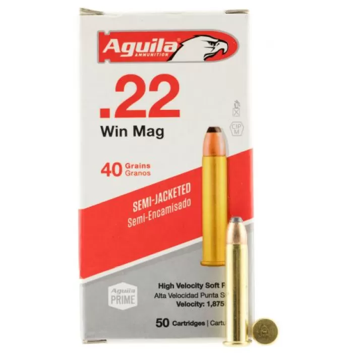 Aguila Special .22 WMR 40 gr Semi-Jacketed Soft Point Ammo, 50/box - 1B222401