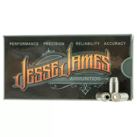 Ammo, Inc. Jesse James .40Cal 180 Grain HP Brass Cased Centerfire Pistol Ammo, AMMO40180HP-JJ20