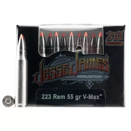 Jesse James Black Label 223/5.56 55gr, V-Max 20rd Box