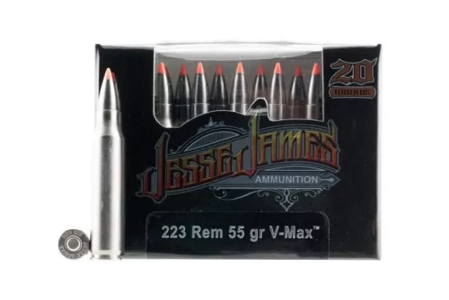 Jesse James Black Label 223/5.56 55gr, V-Max 20rd Box
